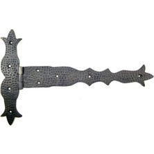 Die Grup Antika Tarz Dekoratif Pirinç Kuyruklu Dövme Menteşe - 251X393 Mm, Oksit DIE-RSTG34