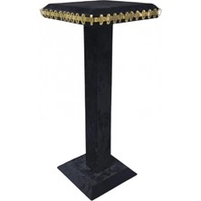 Özer Kutu Ayaklı Kolye Zincir & Kolye ve Tesbih Standı (44 Metal Askılı) (10 X30 Cm) Siyah