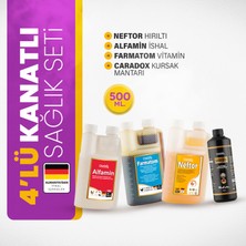 Munich Vet 4'lü Kanatlı Set 500 ml Caradox Kursak Mantarı Alfamin Neftor Hırıltı Farmatom Vitamin