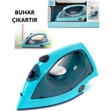 Brother Toys Su Spreyli Buhar Atan Sesli Pilli Işıklı 21 cm Oyuncak Buharlı Ütü Pembe Mavi