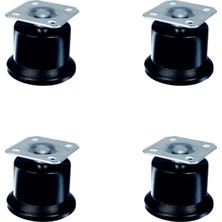 Nuveden Bekleme Ayak Tablalı - 50MM - Siyah HKS280 - 4 Adet DIE-RSTG34