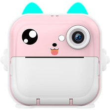 Nuveden Anlık Termal Yazıcılı Dijital Çocuk Kamerası 2.0 Inc Hd Şipşak Fotoğraf Makinesi AE110 Pemb