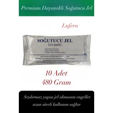Lufern Dayanıklı Soğutucu Jel Poşet Buz Aküsü Malzeme Kamp Piknik Yolculuk Seyahat Yiyecek 480 gr 10 Adet