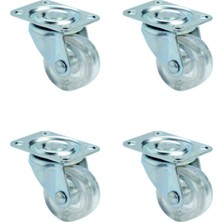 İlk El Grup Furç Tablalı Bilyalı Teker - 32MM - Şeffaf HKS239 - 4 Adet Iegtgrs-34