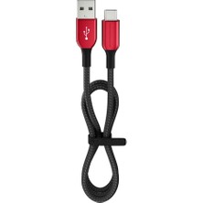 Die Grup 15 Watt 3A Usb-A To Type-C 1.2m Hızlı Şarj Kablosu Kırmızı FC36 DIE-RSTG34