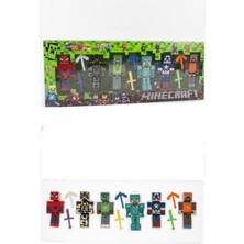 Farbu Oyuncak Spidermanli Minecraft 6 Karakter 6 Aksesuar 12 Parça Çocuk Figür Oyun Seti