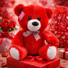 Selay Toys Kırmızı Peluş Ayıcık – Sevgiliye Özel Kaliteli Peluş Oyuncak Ayı - 35CM - Sevgililer Günü Hediyesi 35CM