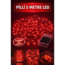 Baloncu Dede 5 Metre Peri LED Işık Pilli Yanıp Sönen Özel Gün Doğum Günü Süslemesi Sevgililer Günü