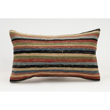 Kilim Wholesale El Yapımı Kilimden Yapılmış Vintage Kırlent Kılıfı, Yün, 30X50 cm