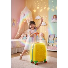 Wexta Disney Sarı Kız Çocuk Valizi 410 Eğlenceli Tasarım 50x34x25 cm 2100 gr