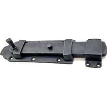 Die Grup Antika Tarz Dekoratif Pirinç Yassı Kapı Sürgüsü - 55X215 Mm, Oksit DIE-RSTG34