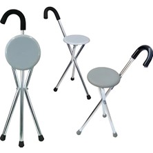 EyluX Shop 3 Ayaklı Ithal Alüminyum Oturaklı Baston Sandalye Namaz ve Camii Baston Sandalyesi Katlanabilir