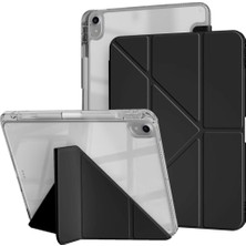 MobaxAksesuar Apple iPad Air 11INÇ M2/m3 Air 4/5.nesil 10.9 Kılıf Mika Trifolding Şeffaf Kalem Bölmeli