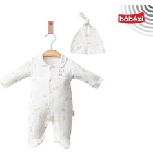 Myroka Patikli Baskılı Tulum Krem