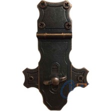 Die Grup Dekoratif Anahtarlı Sandık Askısı - 40X65MM, Oksit, 1 Adet DIE-RSTG34