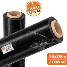 BantPazar Siyah Palet Streç Film 1800 gr | 50cm x 200± mt | 23 Mikron Yerli Üretim Ambalaj Paketleme Streç