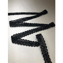 Ezel-in Tekstil Aksesuarları Siyah Simli Dekoratif Şerit , 1 Metre, KOD-P151
