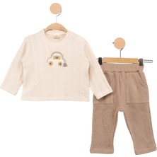 Myroka Erkek Bebek 2'li Takım Bej Kahve