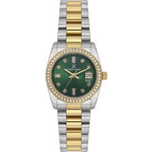 Daniel Klein Yeni Sezon Kadın Kol Saati 2 Yıl Garantili Çift Renk Taşlı Tasarım Takvimli Su Geçirmez