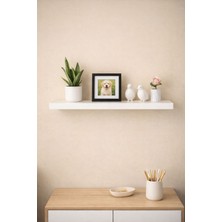 Mobilyacın Tekli Duvar Rafı - Uçan Raf Gizli Raf Beyaz