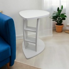 Mobilyacın Yağmur Yan Sehpa-Beyaz