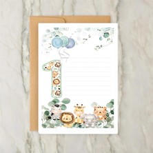 Hsn Doğum Günü Anı Kartları 1 Yaş Erkek Çocuk Zarflı 16 Adet