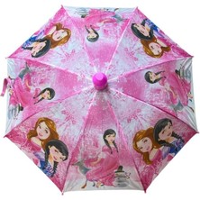 Marka Skybelt 66 cm Kılıflı Bardaklı Çocuk Şemsiyesi SKY-201-PEMBE Örgülü Prenses