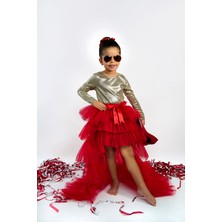 Duca Masal Kuyruğu Fırfır Etekli 3 Parça Parıltılı Özel Gün Seti