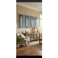 Albeno Masumlar Çeşmesi 3D Kabartma Rölyef Tablo - 4'lü Set