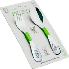 Anka Emze 2'li Mama Çatal Kaşık İtfaiyeci Desenli