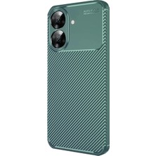 İrgit Store Realme Note 60 Kılıf Auto Focus Karbon Kapak - Koyu Yeşil