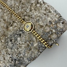 Mare Accessories Nazar Boncuğu Detaylı Gold Zincir Bileklik
