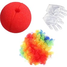 NessiWorld Eğlenceli Parti Rengarenk Palyaço Seti 3 Parça