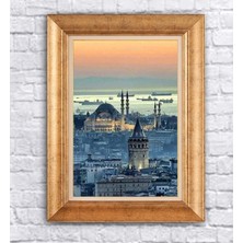 Giyense Altın Çerçeveli Paspartulu Manzara Tablo N600