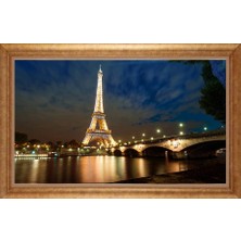 Giyense Altın Çerçeveli Paspartulu Manzara Tablo N999