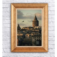 Giyense Altın Çerçeveli Paspartulu Manzara Tablo N603