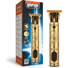 Dingilg Professional Şarjlı Saç Sakal Tıraş Makinesi Usb-C Şarjlı Paslanmaz Çelik Bıçaklı 5 Farklı Kesim Taraklı 2 Kademeli Hız Ayarlı Erkek Bakım Seti Gri Yeni Nesil Tıraş Makinesi