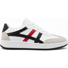 Klay Shoes Kadın Renkli Çizgili Şık Rahat Sneaker Spor Ayakkabı