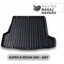 Elorcar Skoda Super B Sedan 2003 - 2007 3D Bagaj Havuzu
