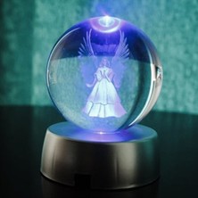PremiumPort 3D Cam Küre, Melek Tasarımlı, 6cm, Şık ve Dekoratif Hediye