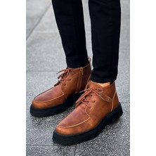Zapatos CH213 Bryggen Erkek Spor Günlük Bağcıklı ve Fermuarlı Cilt Bot Cst - Taba