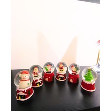 PremiumPort 12'li Mini Yılbaşı Işıklı Kar Küresi, 6,5 Cm, Yeni Yıl 2025 Teması