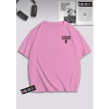 Risil-Nu Company Yeni Sezon Pamuklu 30/1 A Kalite Kumaş Ön Arka Marvel Baskılı Oversize T-Shirt