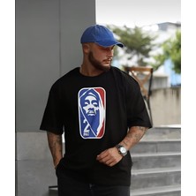 Risil-Nu Company Unisex 2pac Baskılı Oversize Geniş ve Rahat Kalıp Pamuklu T-Shirt
