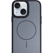 Piyasa Sepeti iPhone 15 MagSafe Destekli Premium Soft Silikon Kılıf Kömür