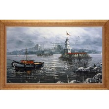 Giyense Altın Çerçeveli Paspartulu Manzara Tablo N1794