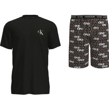 Calvin Klein Erkek Siyah Calvin Klein S/s Short Set Erkek Siyah Eşofman Takımı
