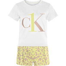 Calvin Klein Kadın Beyaz Calvin Klein Short Set Kadın Beyaz Eşofman Takımı