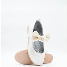 Sy Store Kız Çocuk Kumaş Fiyonklu Babet Ayakkabı