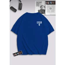 Risil-Nu Company Yeni Sezon Pamuklu 30/1 A Kalite Kumaş Ön Arka Marvel Baskılı Oversize T-Shirt